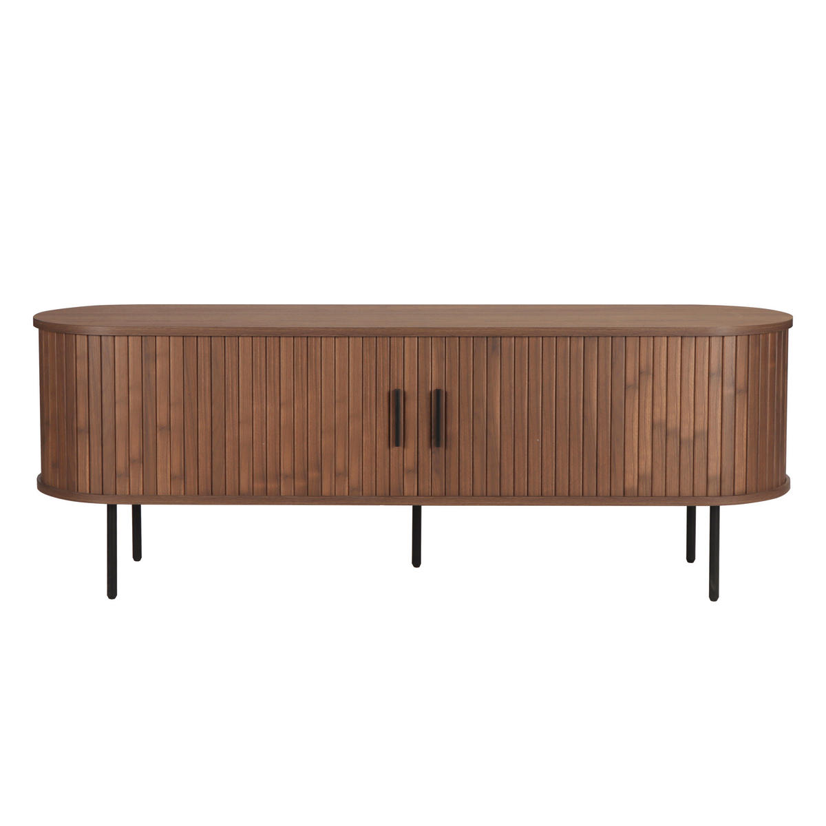 LOWBOARD  in 150/55/40 cm  - Walnussfarben/Schwarz, Design, Holzwerkstoff/Metall (150/55/40cm) - Livetastic