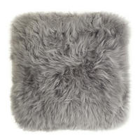 FELLKISSENHÜLLE 35/35 cm  - Hellgrau, KONVENTIONELL, Fell (35/35cm)