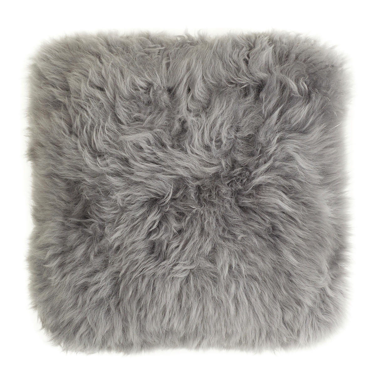 FELLKISSENHÜLLE 35/35 cm  - Hellgrau, KONVENTIONELL, Fell (35/35cm)