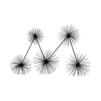 NÁSTENNÁ DEKORÁCIA 61/15/80 cm  - čierna, Lifestyle, kov (61/15/80cm)