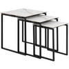BEISTELLTISCHSET in Keramik, Metall 50/50/55 cm  - Schwarz/Weiß, Trend, Keramik/Metall (50/50/55cm)