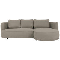 ECKSOFA in Webstoff Braun  - Schwarz/Braun, MODERN, Kunststoff/Textil (284/183cm) - Welnova