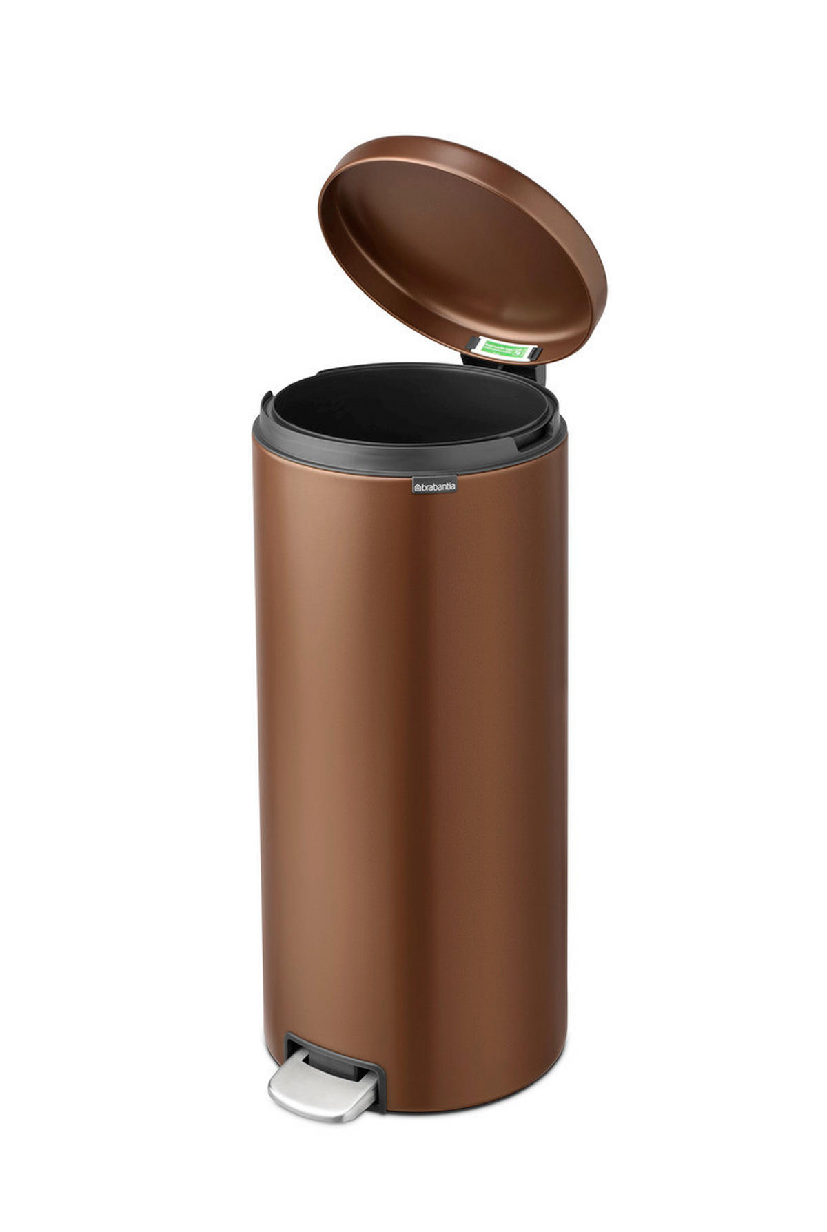 KOŠ S NOŽNOM PAPUČICOM  30 l  New Icon  - brončane boje/antracit, Basics, metal/plastika (29,3/67,9/38cm) - Brabantia
