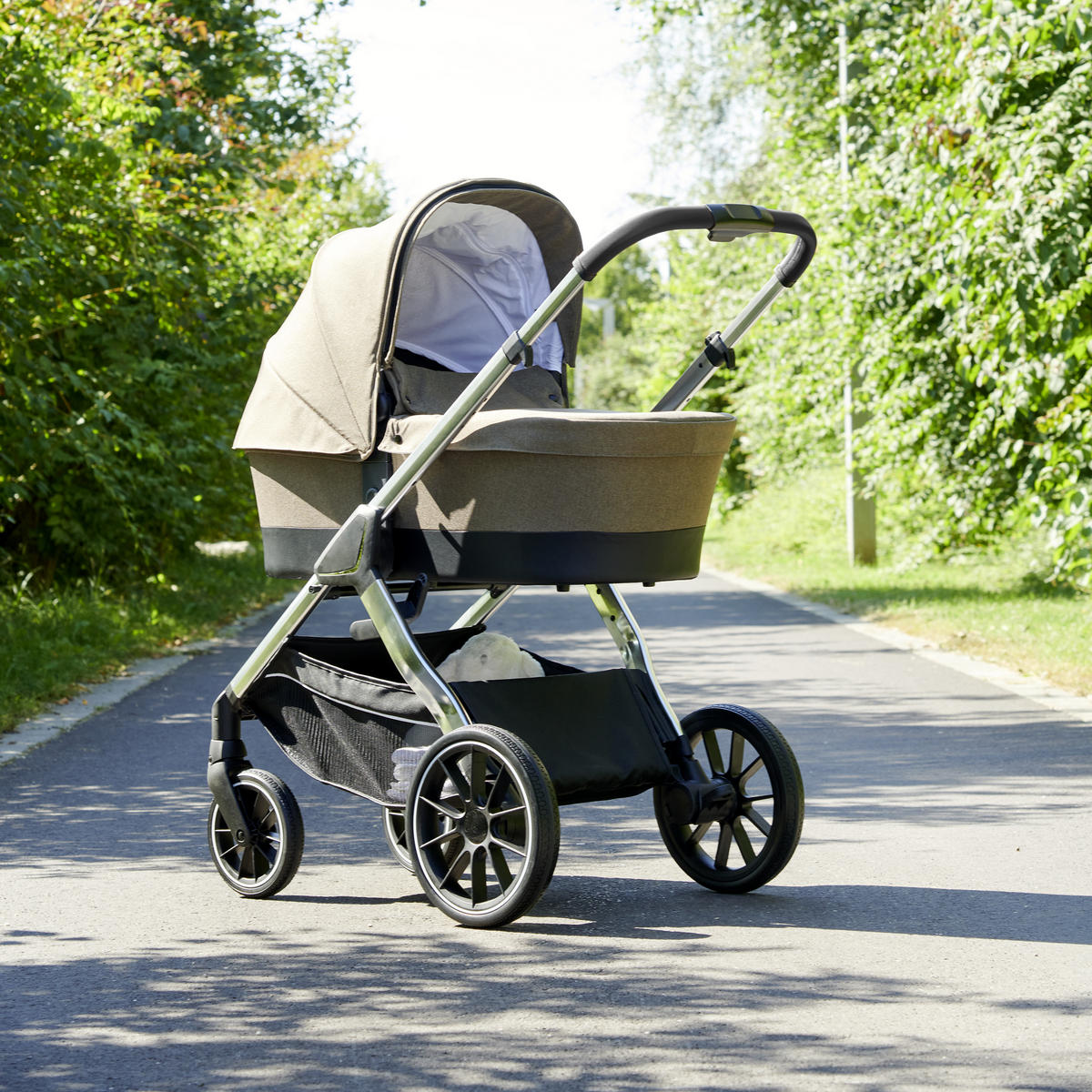 SET DJEČJIH KOLICA  Nizza  - srebrne boje/bež, Trend, tekstil/metal - My Baby Lou