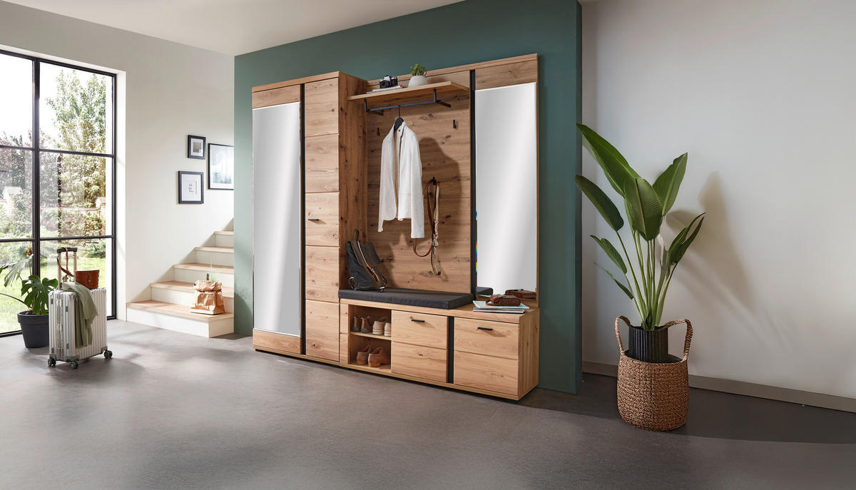 GARDEROBENSCHRANK  in 80/203/40 cm  - Eichefarben/Eschefarben, Natur, Holz/Holzwerkstoff (80/203/40cm) - Linea Natura
