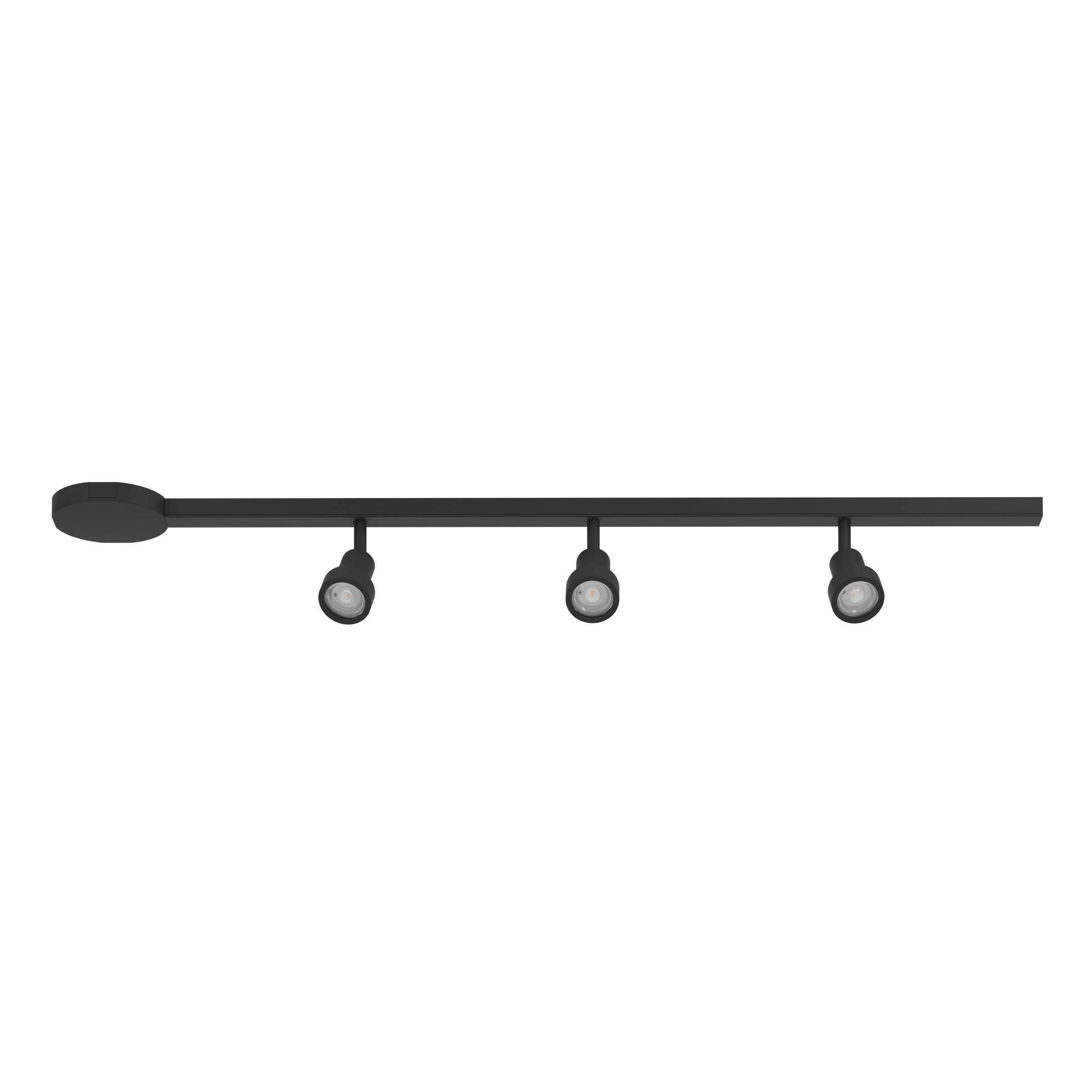 SCHIENENSYSTEM - Schwarz, Basics, Kunststoff/Metall (102/5,5/14cm) - Eglo