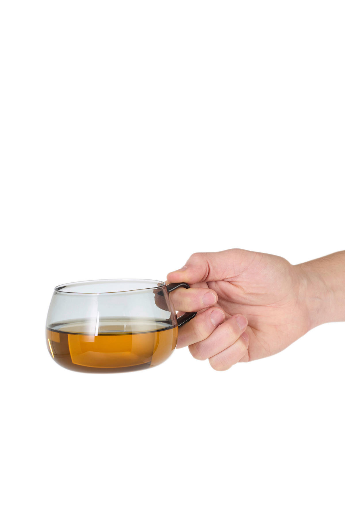 TEEGLÄSERSET  2-teilig  - Grau, Design, Glas (10/6,5cm) - AdHoc