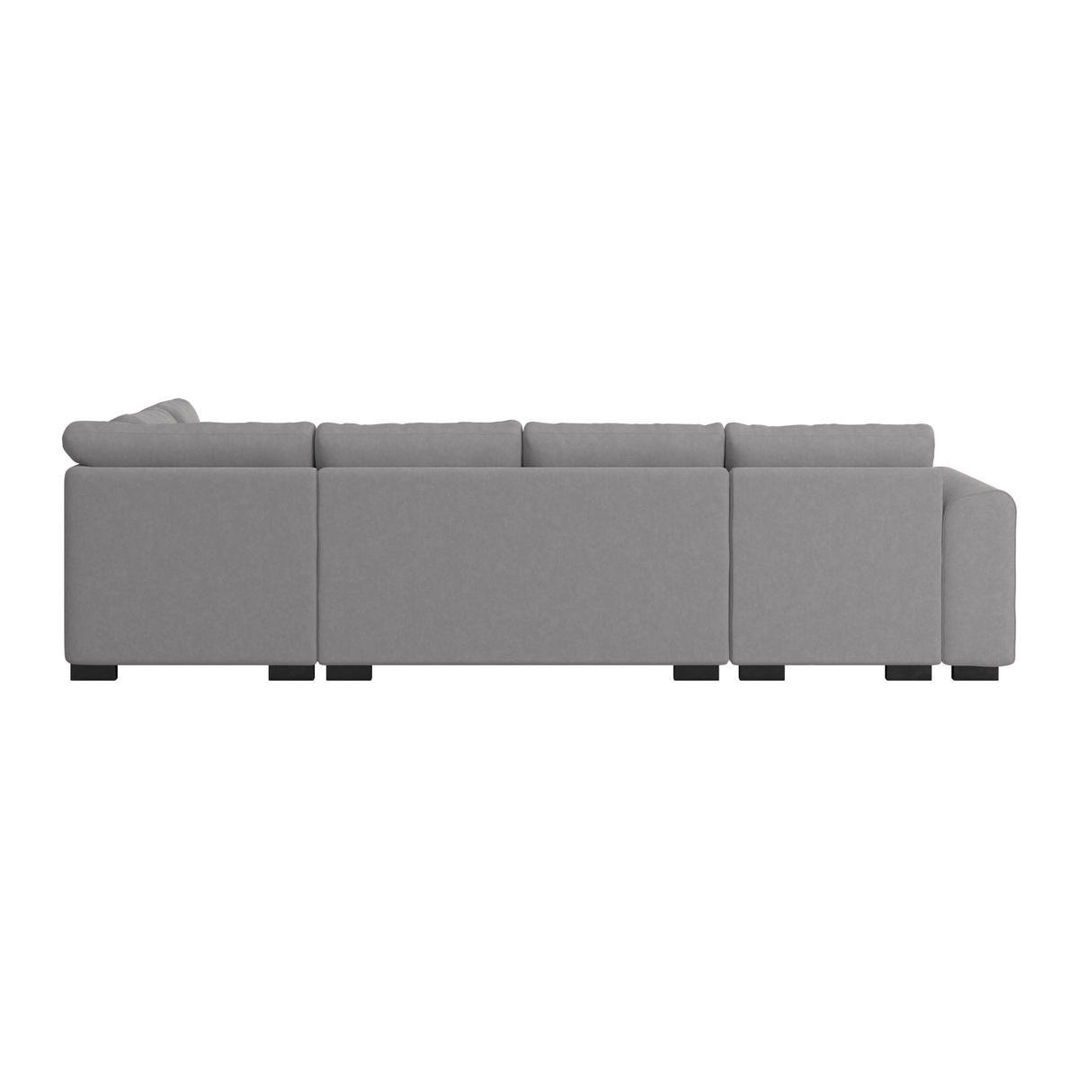 WOHNLANDSCHAFT Grau Mikrofaser  - Schwarz/Grau, MODERN, Kunststoff/Textil (155/305/178cm) - P & B