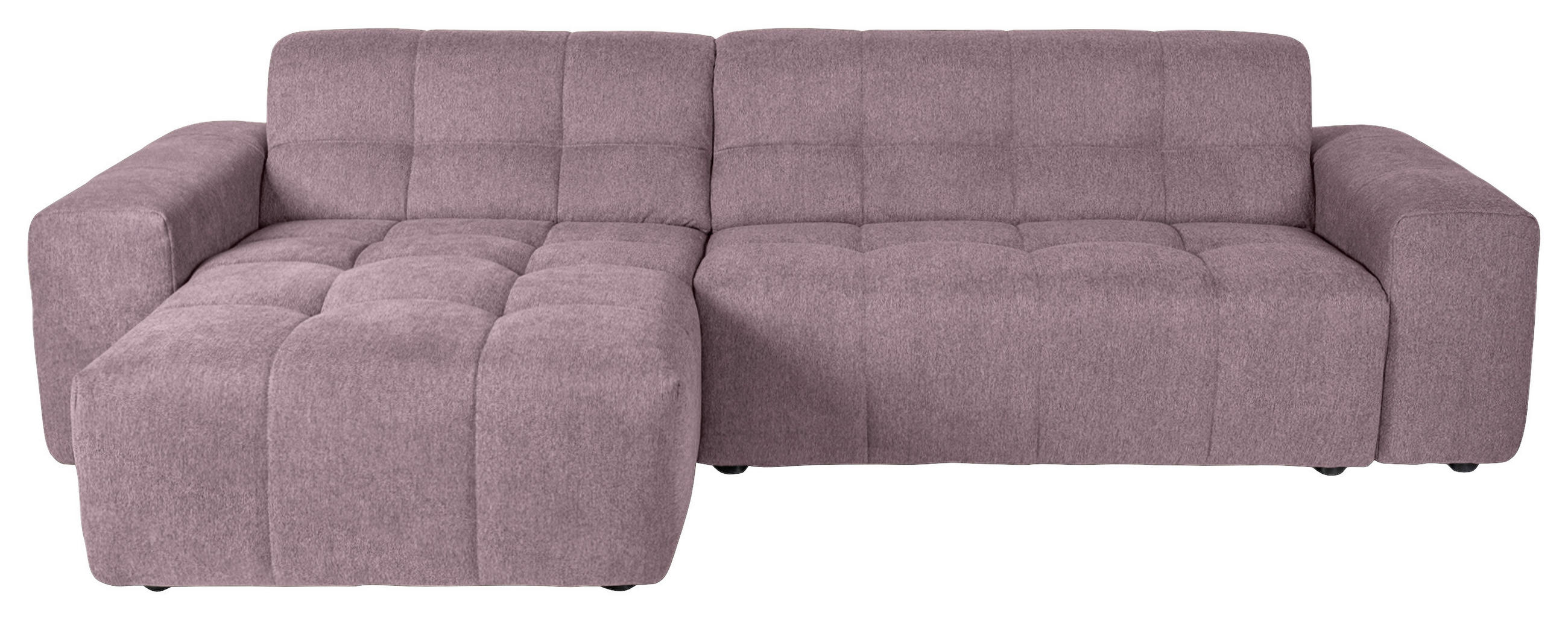 ECKSOFA Altrosa Webstoff  - Schwarz/Altrosa, KONVENTIONELL, Kunststoff/Textil (301/160cm) - Carryhome