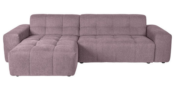 ECKSOFA Altrosa Webstoff  - Schwarz/Altrosa, KONVENTIONELL, Kunststoff/Textil (301/160cm) - Carryhome
