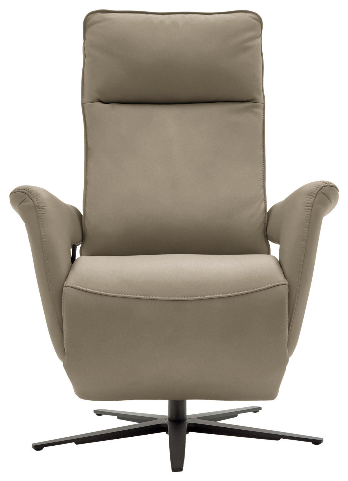 RELAXSESSEL in Leder Hellbraun  - Hellbraun/Schwarz, Design, Leder/Metall (83/116/87cm) - Valdera