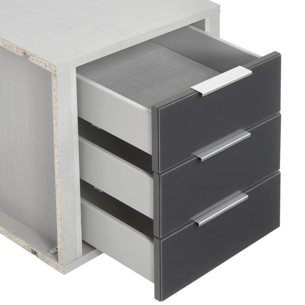 SCHUBKASTENEINSATZ 43/51/50 cm   - Grau, Modern, Holzwerkstoff (43/51/50cm) - MID.YOU