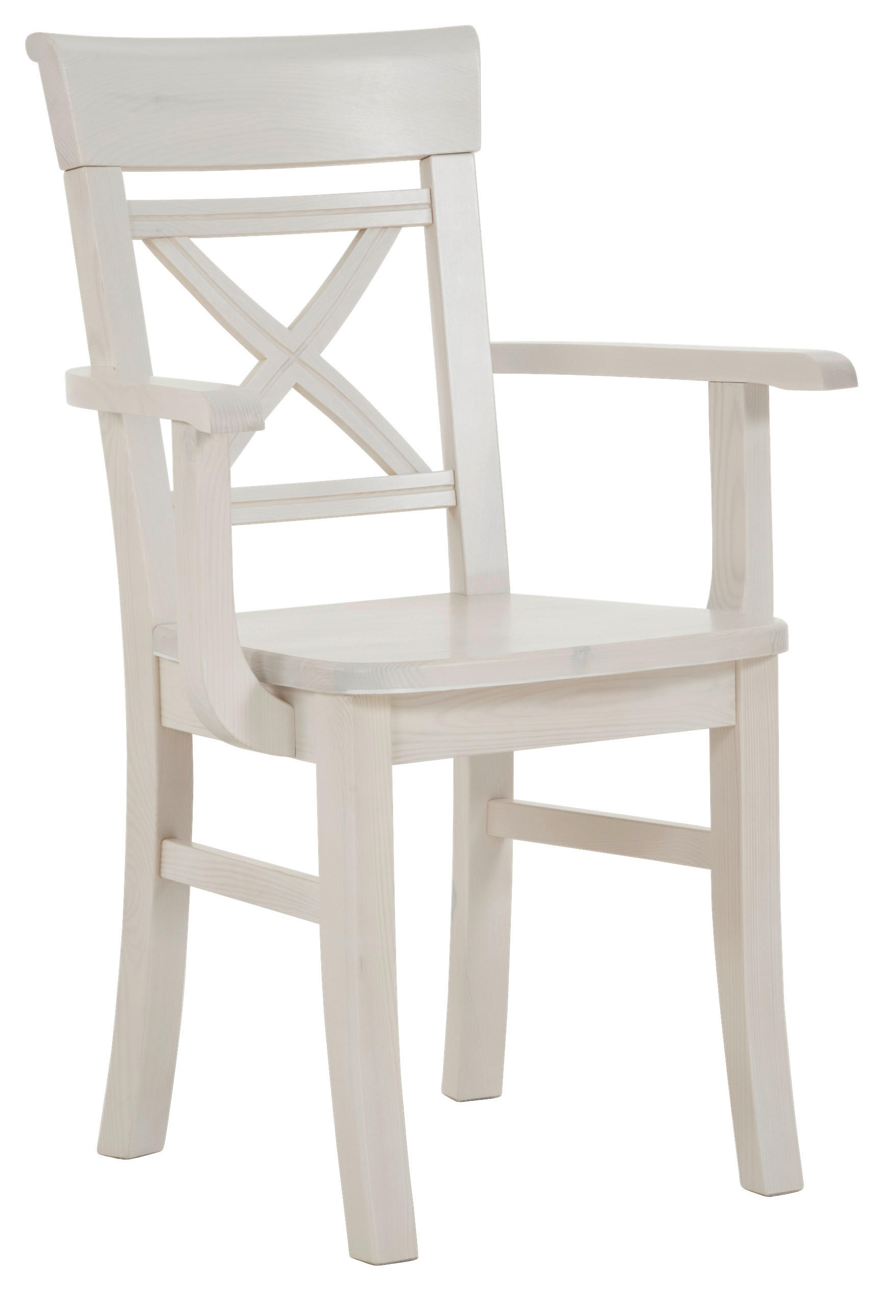 ARMLEHNSTUHL  in  - Weiß, ROMANTIK / LANDHAUS, Holz (61/94/43cm) - Boxxx