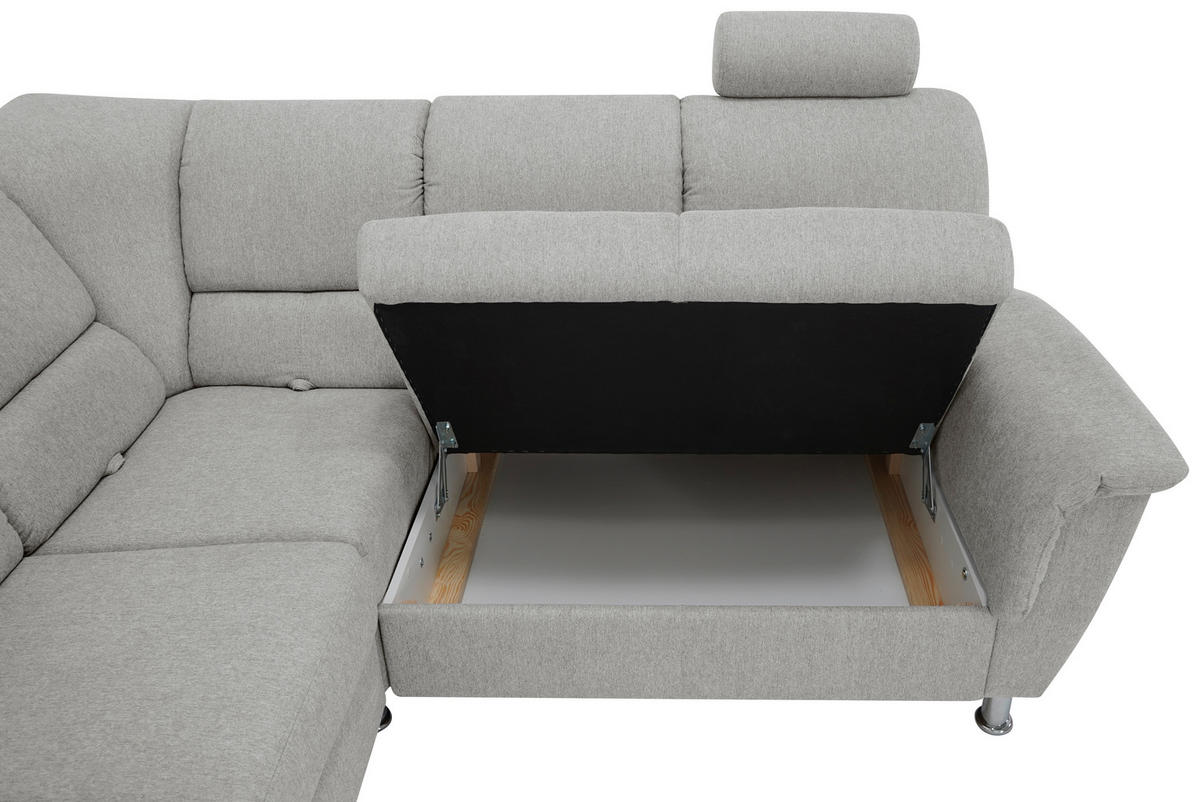 ECKSOFA in Grau  - Grau, Design (270/219cm) - Livetastic