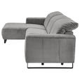 ECKSOFA  in Cord Dunkelgrau  180/266 cm  - Dunkelgrau/Schwarz, KONVENTIONELL, Textil/Metall (180/266cm) - Hom`in