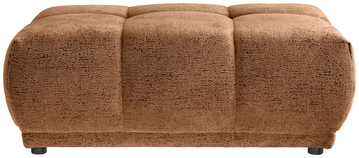 ECKSOFA ITALIA Koralle Chenille Hocker  - Koralle/Schwarz, MODERN, Kunststoff/Textil (254/203cm) - Livetastic