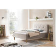 POLSTERBETT Taupe 140/200 cm - Taupe/Eichefarben, Basics, Holz/Textil (140/200cm) - Xora