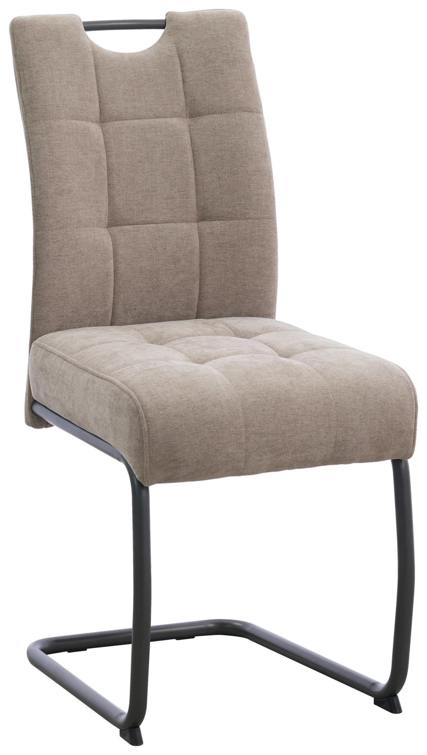 SCHWINGSTUHL   Mikrofaser  - Dunkelgrau/Beige, MODERN, Textil/Metall (44/95/61cm) - MID.YOU