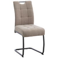 SCHWINGSTUHL   Mikrofaser  - Dunkelgrau/Beige, MODERN, Textil/Metall (44/95/61cm) - MID.YOU