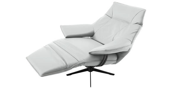 RELAXSESSEL in Leder Hellgrau  - Beige/Hellgrau, Design, Leder/Metall (92/79/82cm) - Dieter Knoll