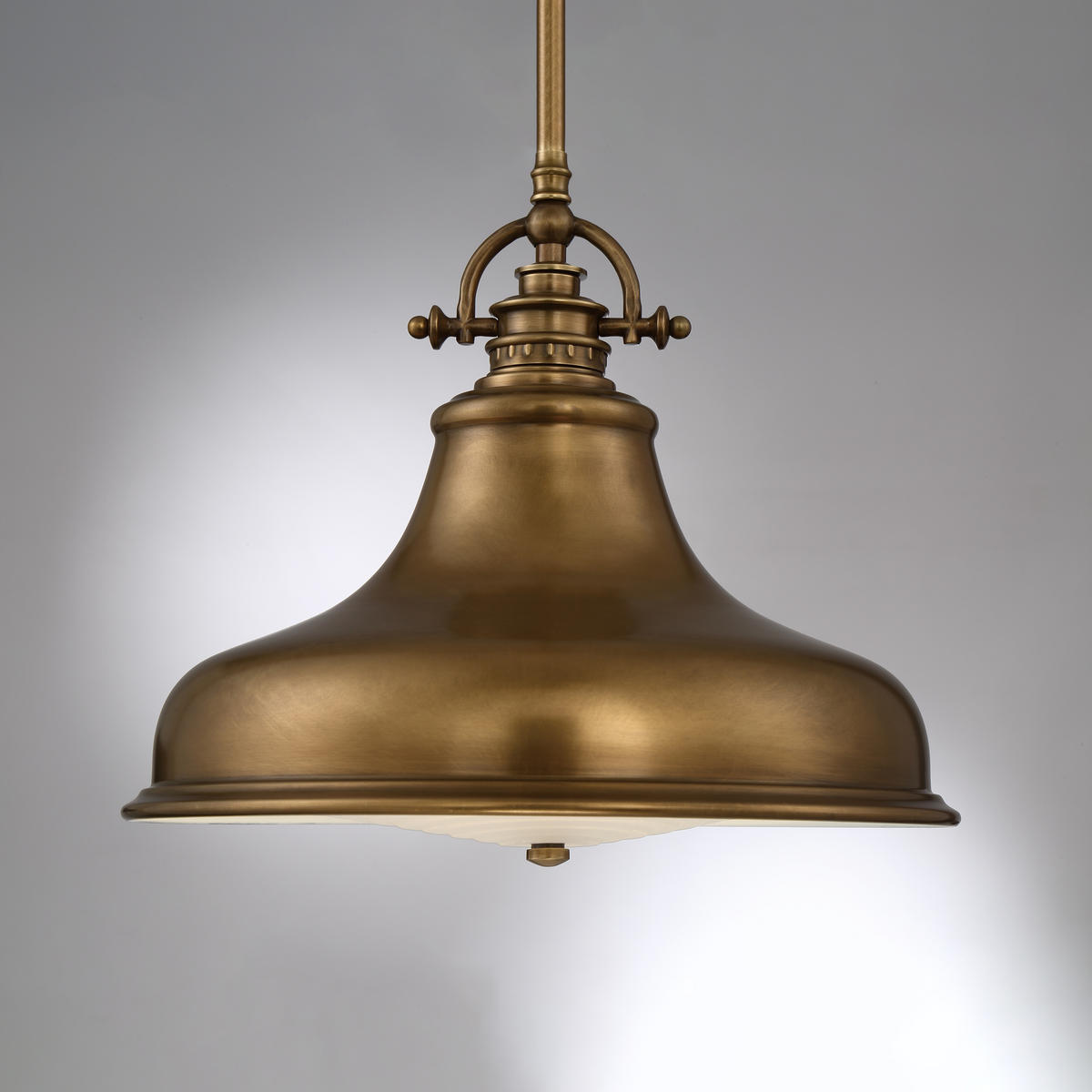 HÄNGELEUCHTE 28.4/37.7 cm    - Messingfarben, Design, Glas/Metall (28.4/37.7cm) - Elstead Lighting