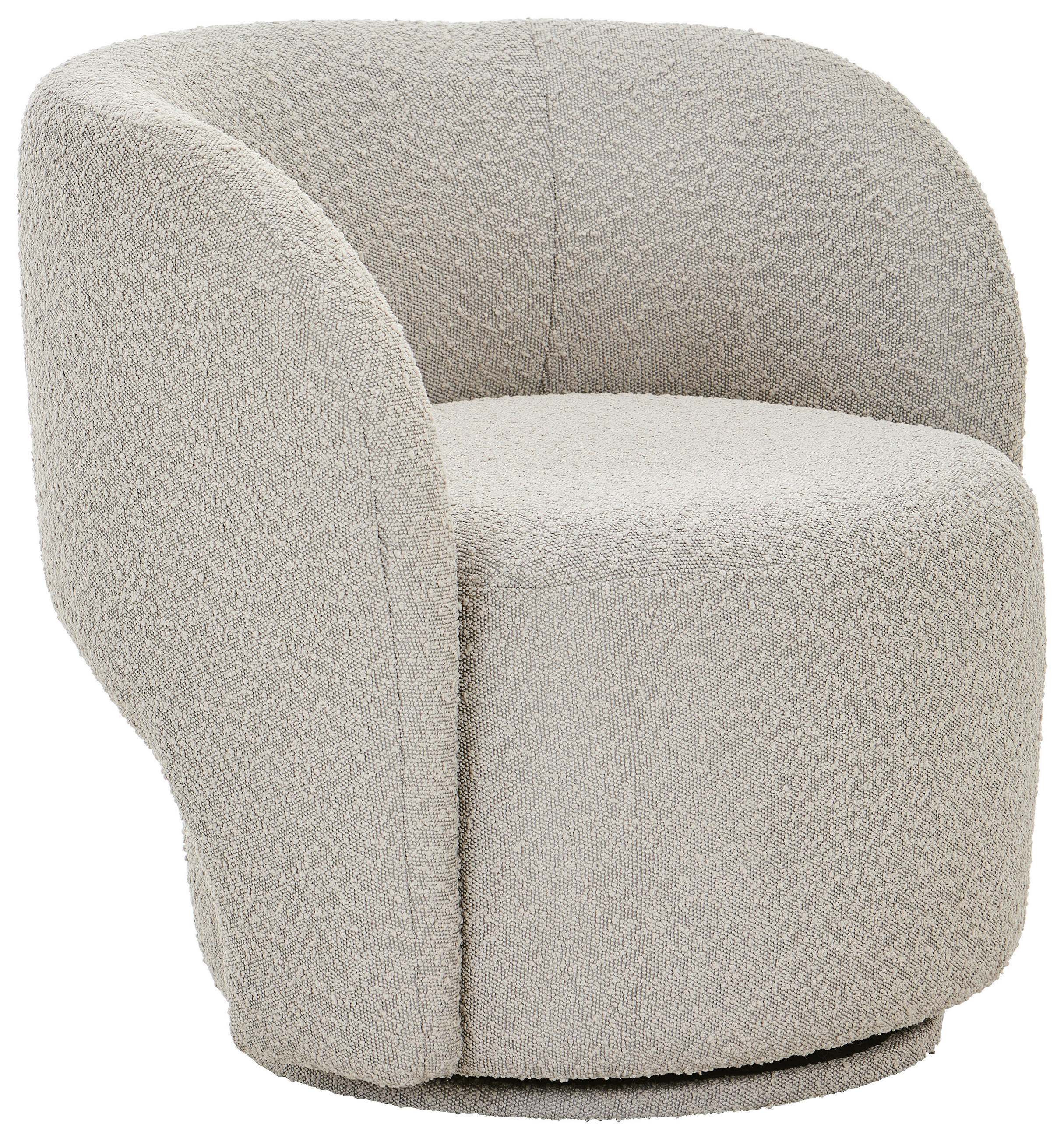 SESSEL in Bouclé Grau  - Grau, Design, Textil (82/73/75cm) - home24