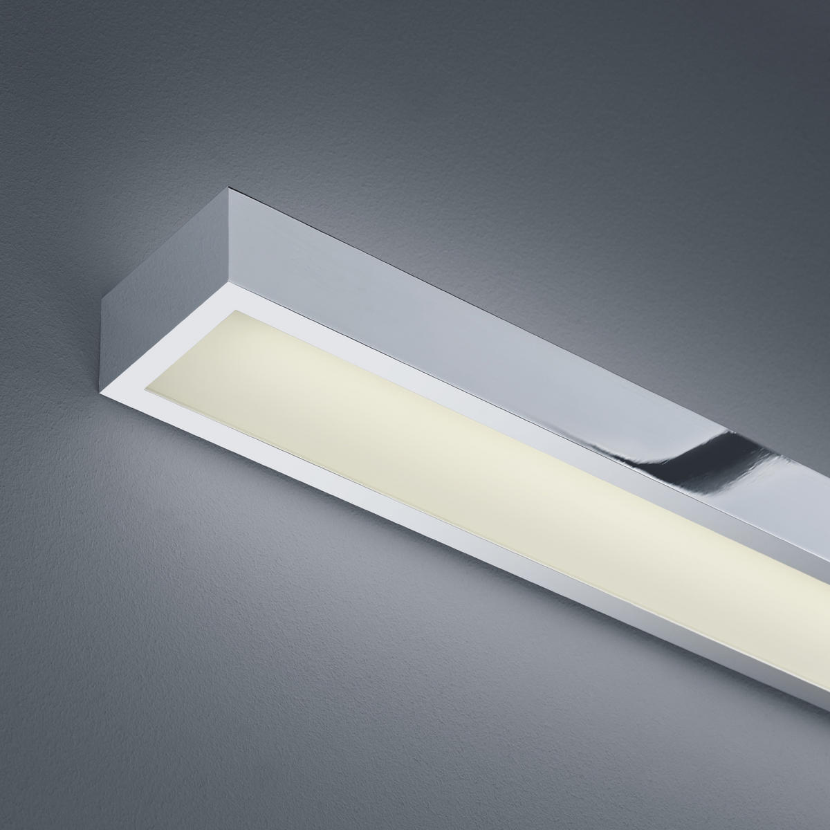 LED-WANDLEUCHTE 90/4,5/8 cm   - Chromfarben, Design, Glas/Metall (90/4,5/8cm) - Helestra