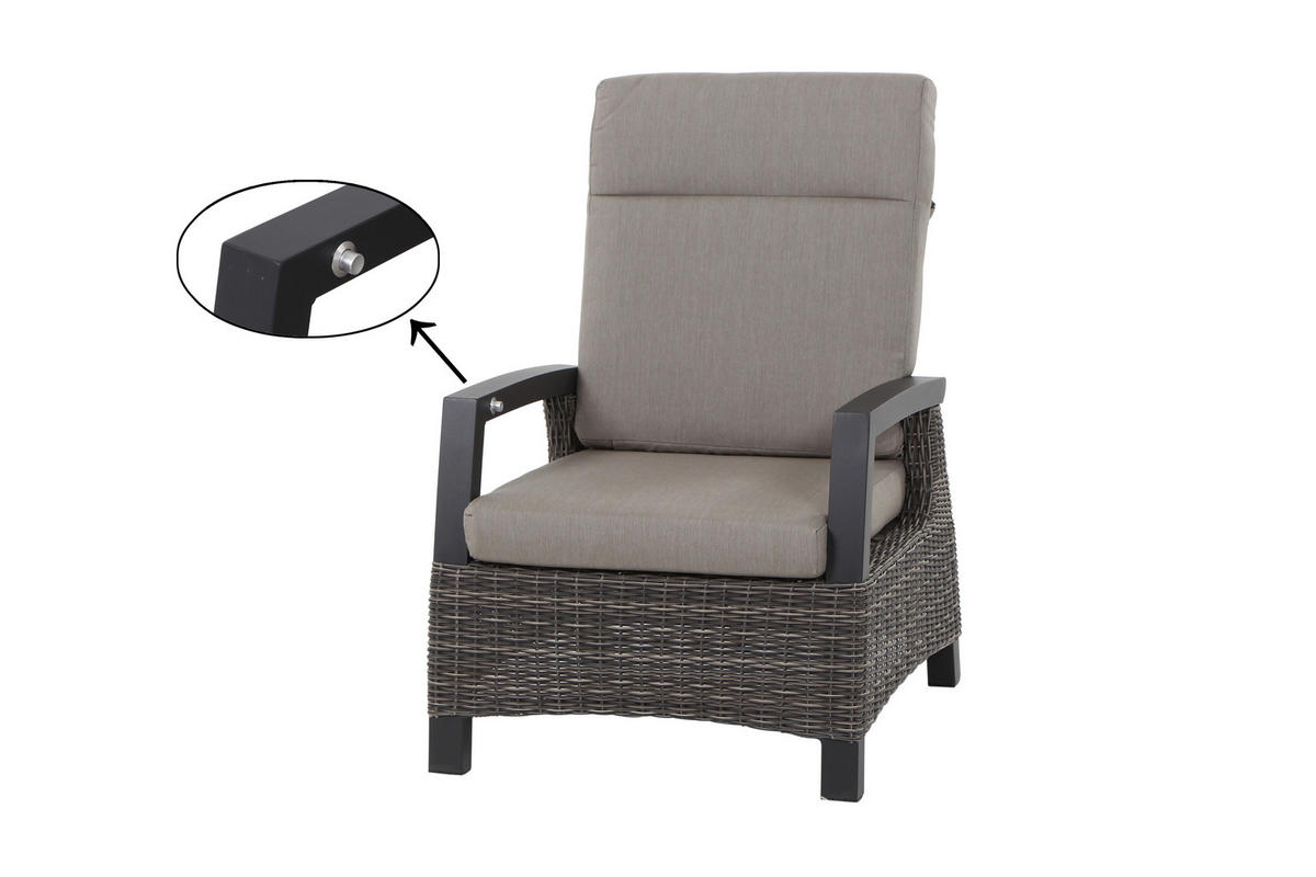 LOUNGEGARNITUR 4-teilig   72/206/103 cm Aluminium  - Grau, Basics, Keramik/Kunststoff (72/206/103cm) - Siena Garden