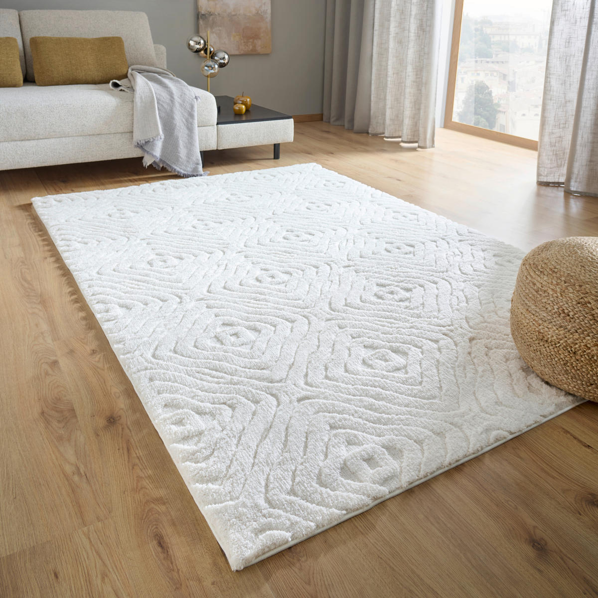 RYAMATTA 130/190 cm  - beige, Klassisk, textil (130/190cm) - Novel