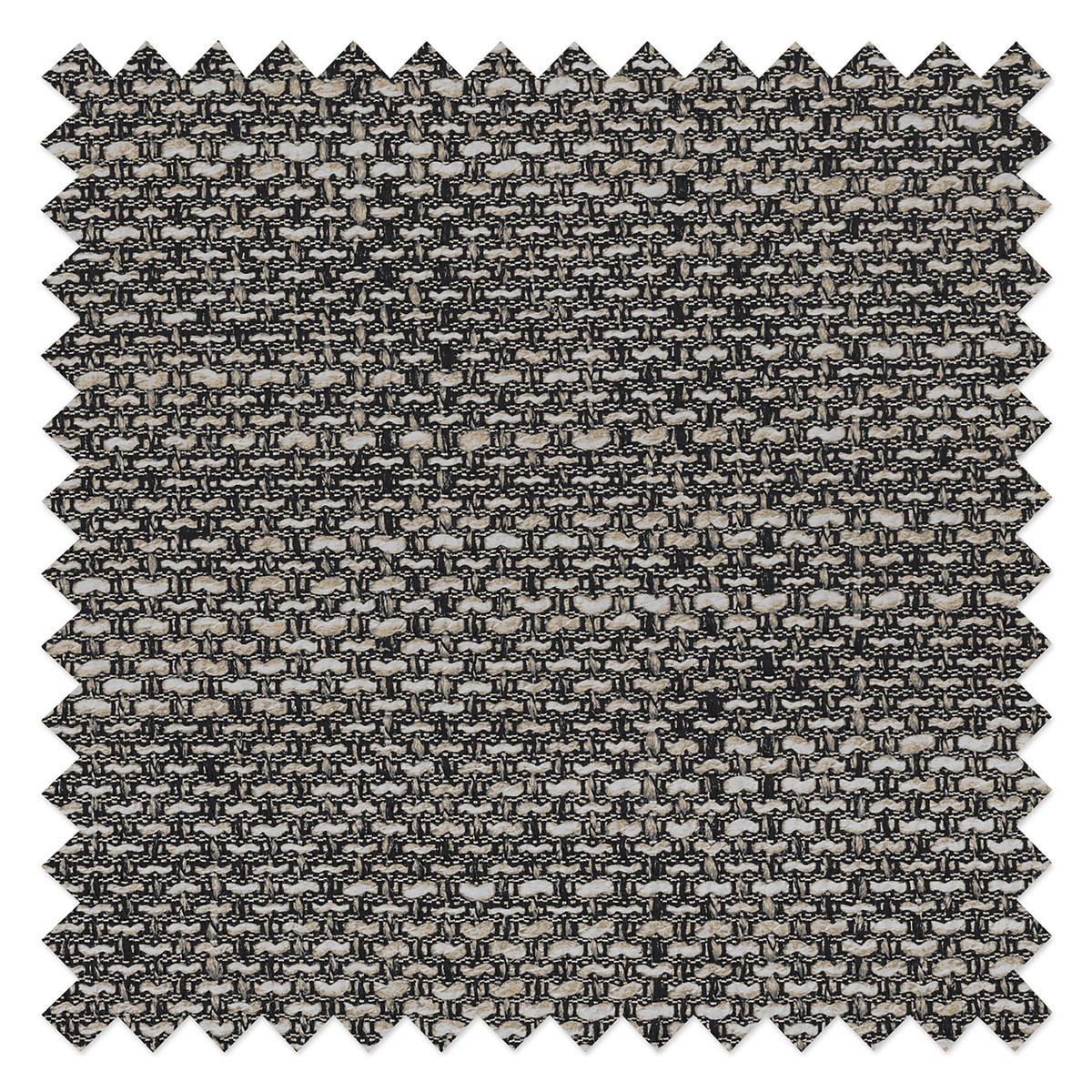 ECKSOFA Grau, Schwarz Textilgeflecht  - Chromfarben/Schwarz, Design, Textil (266/175cm) - Livetastic