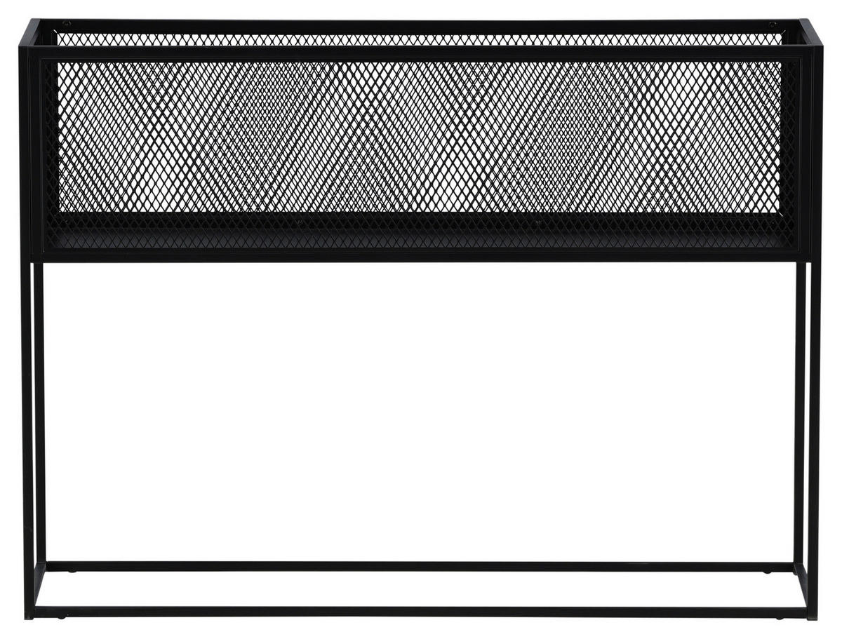 BÜCHERWAND Schwarz  - Schwarz, Design, Metall (110/80/30cm) - Livetastic