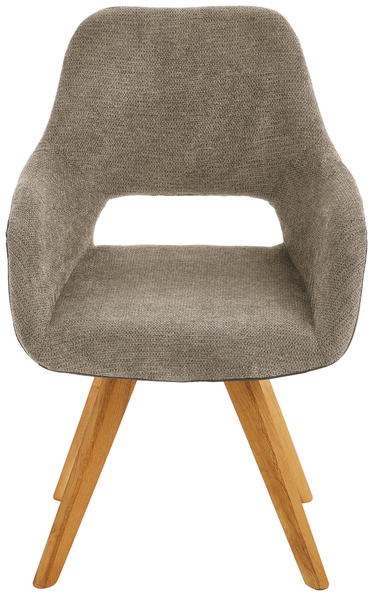 ARMLEHNSTUHL  in Flachgewebe, Mikrofaser  - Wildeiche/Eichefarben, Design, Holz/Textil (56/86/64cm) - Lomoco