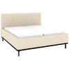 POLSTERBETT Matratze, Lattenrost, Bettkasten 180/200 cm  in Creme  - Creme/Graphitfarben, Design, Holz/Textil (180/200cm) - Musterring