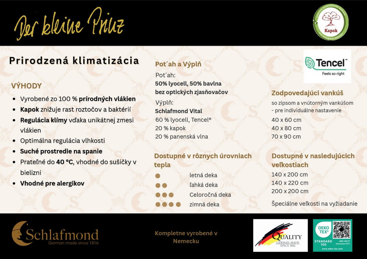 GANZJAHRESDECKE  DER KLEINE PRINZ 140/200 cm  - Creme, Basics, Naturmaterialien (140/200cm) - Schlafmond