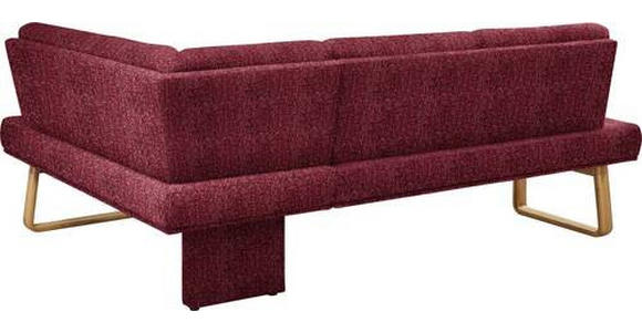 ECKBANK 240/174 cm in Rot, Eichefarben - Eichefarben/Rot, Design, Holz/Textil (240/174cm) - Dieter Knoll