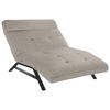 Liege mit motorischer Relaxfkt Cord Sandfarben  - Sandfarben/Schwarz, Design, Textil/Metall (120/54-113/158-198cm) - Pure Home Lifestyle
