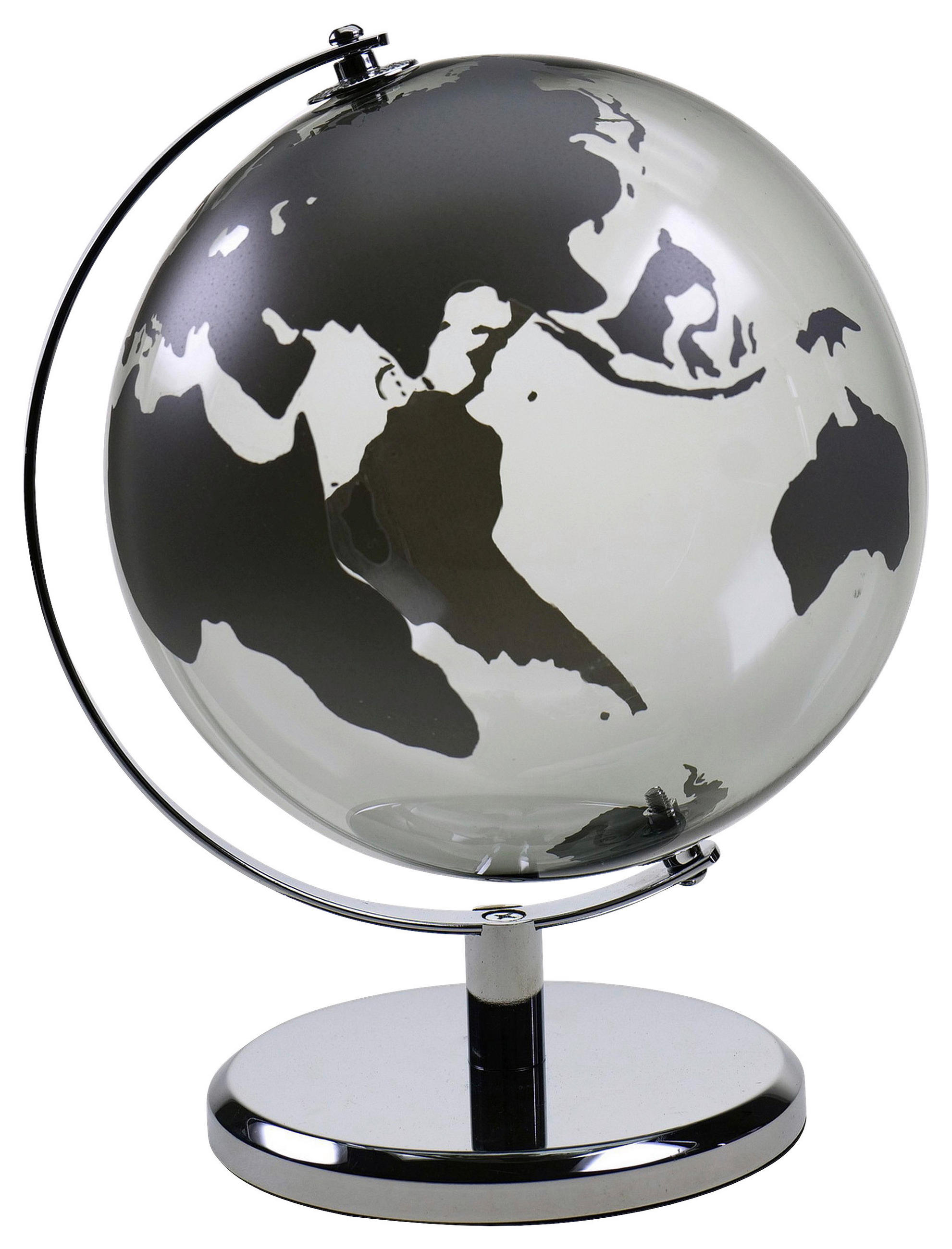 GLOBUS - siva, Basics, kovina/steklo (21/29/22cm) - Ambia Home