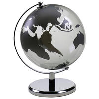 GLOBUS - siva, Basics, staklo/metal (21/29/22cm) - Ambia Home