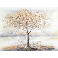 OLEJOMAĽBA, krajina a príroda, 120/90 cm  - viacfarebná, Design, kompozitné drevo/textil (120/90cm) - Monee