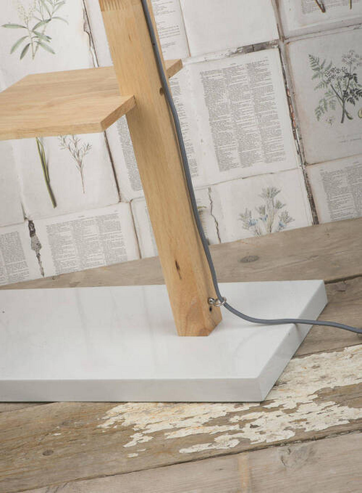 STEHLEUCHTE  30/168/49 cm   - Weiß, Design, Holz/Metall (30/168/49cm) - It's about Romi