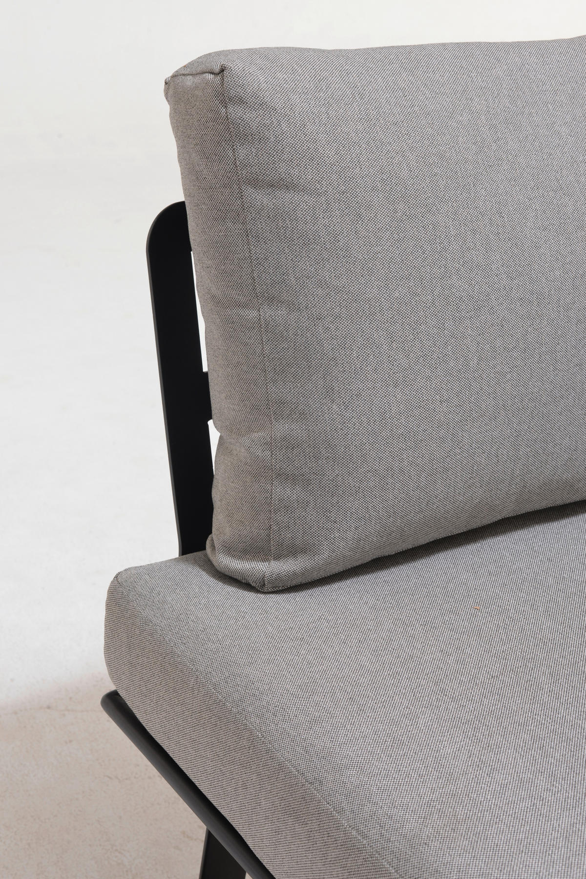 GARTENBANK 177/74,7/73,3 cm  Carbonstahl  - Hellgrau/Schwarz, Design, Textil/Metall (177/74,7/73,3cm) - Ambia Garden
