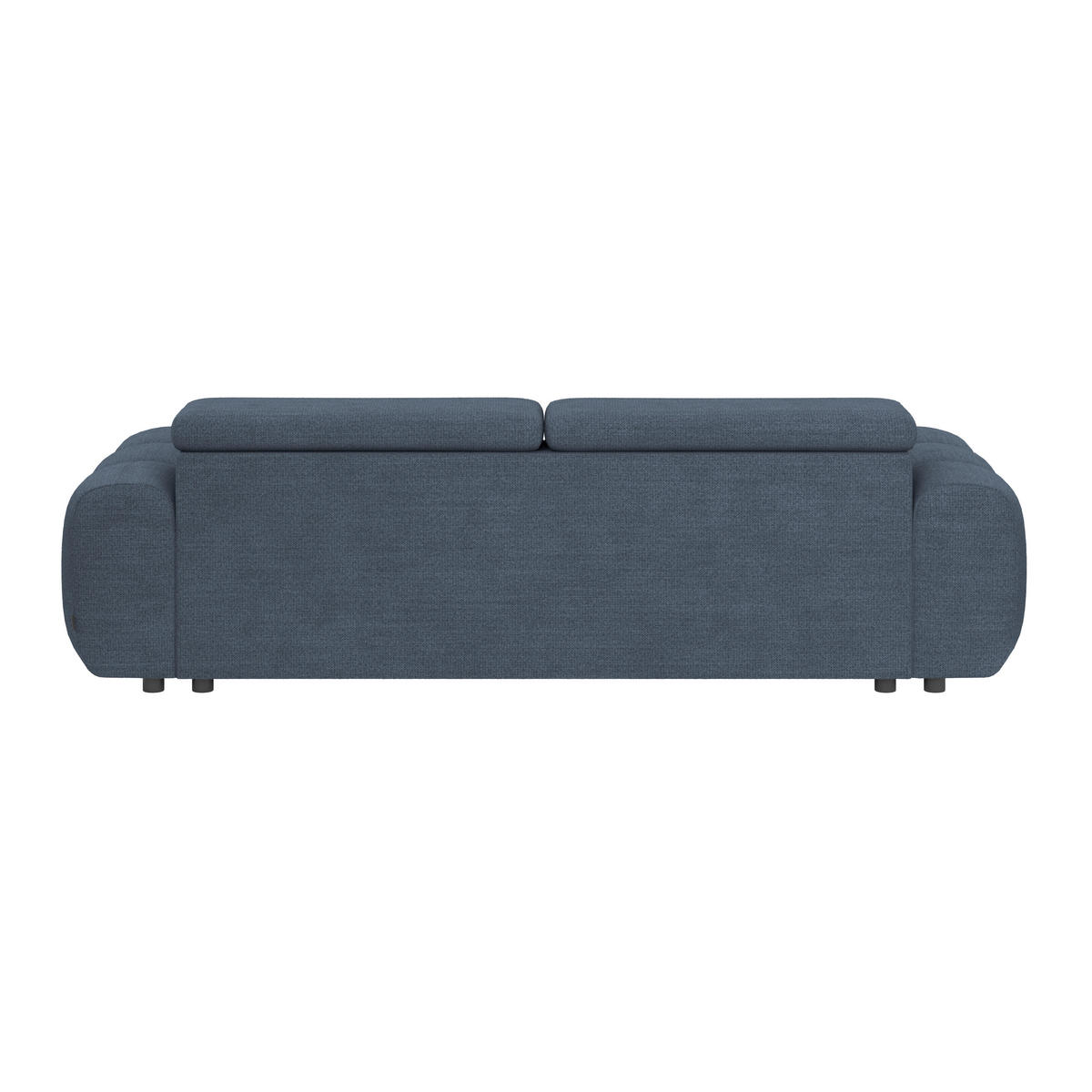BIGSOFA inkl. mot. Funktion Webstoff Blau  - Blau/Schwarz, Design, Kunststoff/Textil (248/77-97/108cm) - Welnova