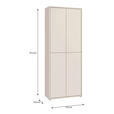 SCHUHSCHRANK Alice Springs  in 74,5/191,9/34,9 cm  - Sandfarben/Grau, MODERN, Holzwerkstoff/Kunststoff (74,5/191,9/34,9cm) - Xora