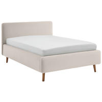 POLSTERBETT Beige 120/200 cm  - Eichefarben/Beige, Design, Holz/Textil (120/200cm) - Xora
