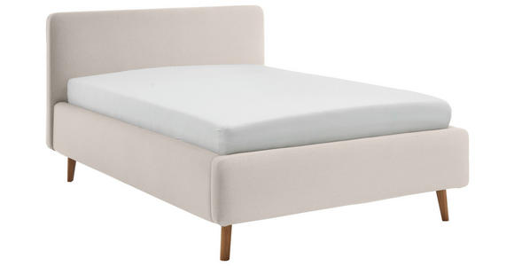 POLSTERBETT Beige 120/200 cm  - Eichefarben/Beige, Design, Holz/Textil (120/200cm) - Xora