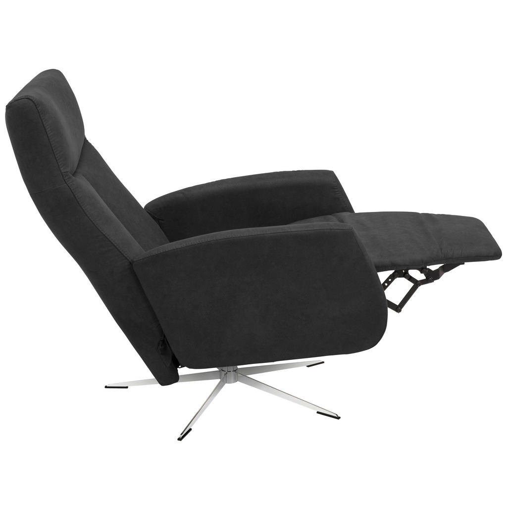 Thumbnail - Welnova Relaxsessel, Schwarz, Leder, Echtleder, Semi-Anilinleder, 74x101x84 cm, Fußauswahl, Lederauswahl, Stoffauswahl, ...