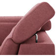 WOHNLANDSCHAFT in Webstoff Hellrot  - Hellrot/Silberfarben, Design, Textil/Metall (168/320/226cm) - Xora