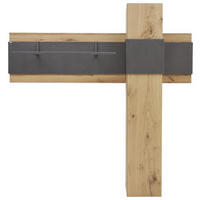 GARDEROBE 2-teilig  in 178/176/39 cm  - Eichefarben/Anthrazit, Natur, Holz/Metall (178/176/39cm) - Voglauer