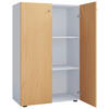 SCHUHSCHRANK Weiß, Buchefarben  - Silberfarben/Buchefarben, Design, Holzwerkstoff/Kunststoff (70/110/39cm) - MID.YOU