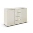 SIDEBOARD  in 120/81/42 cm  - Champagner, Design, Glas/Holzwerkstoff (120/81/42cm) - Xora